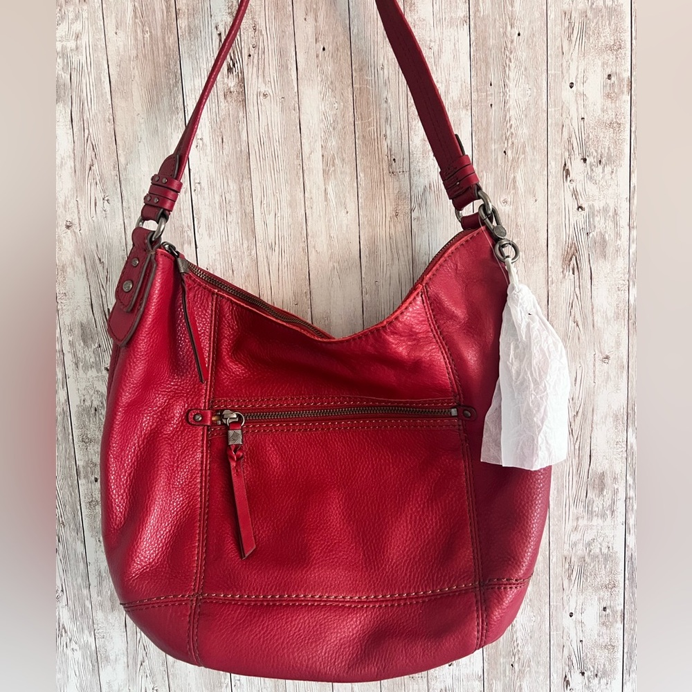 The Sak Red Leather Hobo Purse